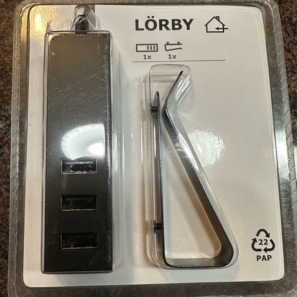 NWT IKEA Lorby USB power strip with clip - Picture 2 of 3